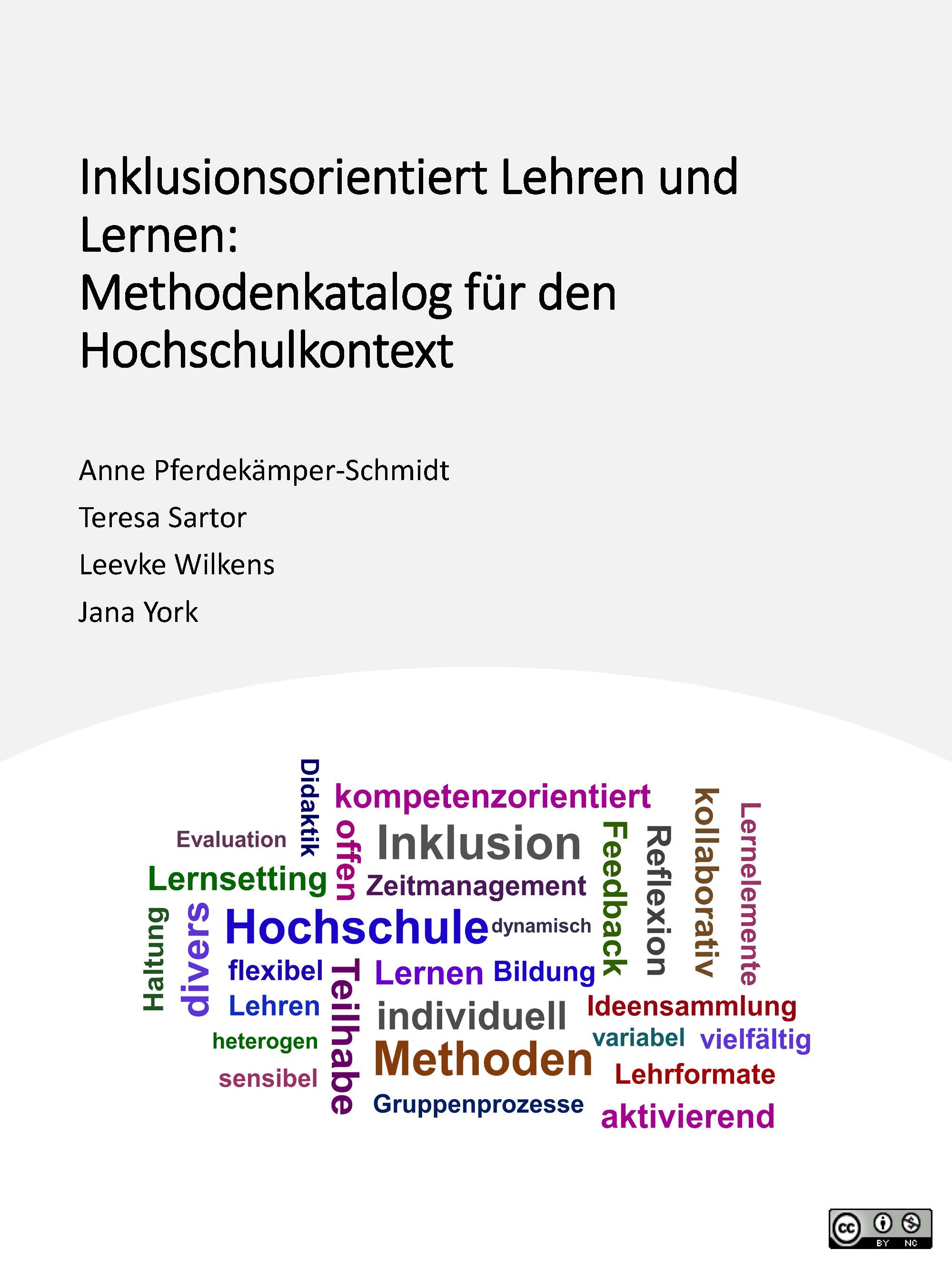 Cover: Inklusionsorientiert Lehren und Lernen - Methodenkatalog für den Hochschulkontext